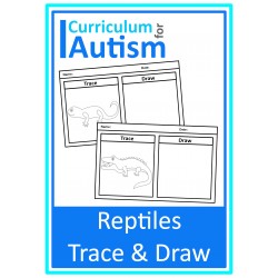 Reptiles Trace & Draw Worksheets